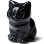 Obsidian Cat Crystal Figurines Cat Gifts Decor Gifts for Mom Women Men Lucky Cute Cat Statue Room Desk Decor