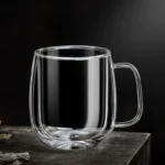250/350/450ml Double Wall Glass Coffee Cup High Borosilicate Glass Mug Heat Resistant Coffee Milk Juice Water Cups with