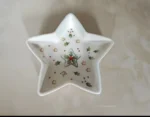 Hand painted ceramic vase from Monet Garden Fascination series with floral motifs