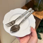 304 Stainless Steel Cutlery Set Silver Steak Knife Fork Spoon Houseuse Tableware Fruit Fork for Kitchen Dining Banquet Bar