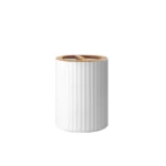 Bathroom Toiletries Set Container Hand Soap Dispenser Toothbrush Holder and Cotton Ball Box Bathroom Decor Apothecary Jars