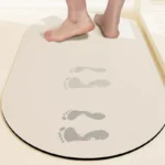 Bathroom Carpet Non-slip Strong Absorbent Floor Mats Home Decor Beige Stripes Bath Mat Toilet Entrance Area Rug Alfombra De