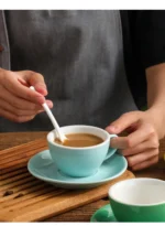 Creative Color 150ml Espresso Cup with Saucer Home Dessert Plate Tea Cup Couple Mug Gift Office Mug Tabletop Decoration