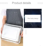 Rectangular commercial and household square plate Steamed fish dish Serving plate Barbecue plate plates set Stainless steel tray - Image 31
