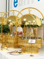 1 pcs Other Hotel Luxury Gold Chafing Dish Buffet Set 8L Hanging Serving Dishes Food Warmer Chaffing Dishes for Catering - Image 5