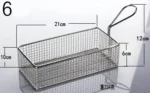 304Stainless Steel Metal Basket Serving Food Presentation Cooking Tools French Fries Basket Mini Fry Storage Kitchen