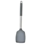 Goldoma silicone spatula set with two heat-resistant spatulas on a nonstick pan