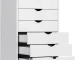 7 Drawer Mobile File Cabinet Under Desk Storage Organization with Wheels Vertical Filing Chest Rolling Wood Small Desk