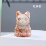 Obsidian Cat Crystal Figurines Cat Gifts Decor Gifts for Mom Women Men Lucky Cute Cat Statue Room Desk Decor - Image 16
