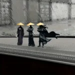 3PCS Mini Samurai Statue Set - Perfect for Car Dashboard Desk Decor – side view
