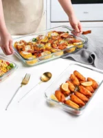 Bakeware Glass Platter for Oven Baking Tray Baking Tools and Accessories Kitchen Utensil Cooking Utensils Gadgets Dishes Pans - Image 18