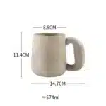 300/600ml Japanese Stoneware Retro Coffee Mug Breakfast Milk Oatmeal Cups Office Couple Water Mug Design Style Mug Birthday