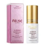 AILKE cream jar next to rose flower and mirror reflection