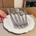 304 Stainless Steel Cutlery Set Silver Steak Knife Fork Spoon Houseuse Tableware Fruit Fork for Kitchen Dining Banquet Bar