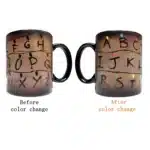 Stranger Xmas Lights 11oz Thermochromic Mug, Temperature Heat Sensitive SThings Christmas Light Cup, for Coffee & Milk