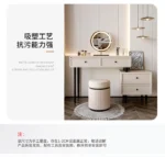 Modern dresser vanity table with mirror and stool — makeup vanity table with ample storage for bedroom