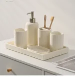 Bathroom Lotion Bottle Toothbrush Holder Tray Toiletry European Home Bathroom Products Hotel Electric Toothbrush Shelf – in