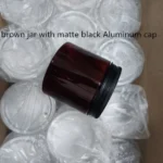 500g 500ml Plastic Cosmetic Cream Jar Brown/White Beauty Body Lotion Containers Face Mask Storage Box Ointment Case