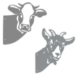Garden Decorative Stake Metal Cow/Sheep Exquisite Silhouettes Figurine Outdoor Yard Decoration Art Garden Ornament – styled