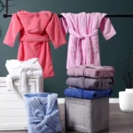 Children Bathrobe 100% Cotton Thickened Soft Hooded Belted Towel Robe for Boys Girls Aged 2-12 Years – base detail