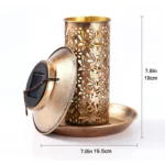 Solar Bird Feeder Metal Outdoors Hanging Bird House with Light Gift Ideas for Bird Lovers Outdoor Garden Backyard Decoration - Image 5