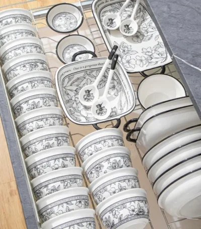 Bowl Set Household High Beauty Ceramic Tableware Gift Box【20pcs】