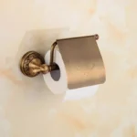 Antique Bronze Bathroom Paper Holder with Shelf Bathroom Paper roll Holder Brass Towel Rack Toilet Paper Holder Tissue Box