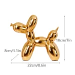 Vilead Ceramic Plating Balloon Dog Orange Figurines Animal Statue Handmade Sculpture Gold Sliver Modern Living Room Desk
