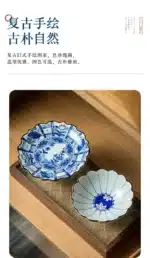Imperial tall bowl Japanese retro ceramic bowl Restaurant Pastry sushi tableware – in a cozy room setting