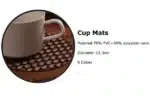 Waterproof Round Anti-slip Heat Resistant Woven Coasters Placemat Hot Drink Coffee Tea Wine Mug Cup Pad Mats