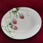 Strawberry Series Relief Ceramic Tableware Dim Sum Plate