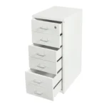 6 Drawer File Cabinet with Lock, Vertical Filing Storage Cabinets with Wheels Metal Rolling Organizer for Home Office Study