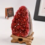 1PC Classic Red Geode Cluster - Perfect for Home and Office Decor, Unique Gift, Suitable for Halloween and Christmas – side