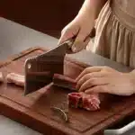New Ebony Wood Cutting Board Antibacterial Anti Mold Kitchen Chopping Board Double Sided – close-up detail