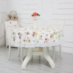 PVC Hotel Waterproof and Oil Proof Large Round Tablecloth Hotel Plastic Round Table Cloth Wash Free and Scald Proof Table