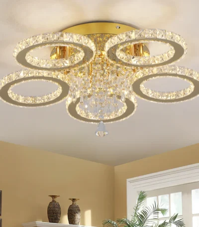 Led Ceiling Light Modern Home Decoration Crystal Chandelier Luxury Living Room BedRoom Dining Gold Ceiling Lamp lighting