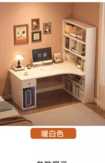 Large Computer Desk Bookshelf Corner Desks Home Desktop Computer Table L-shaped Long Writing Desks Double E-sports Gaming