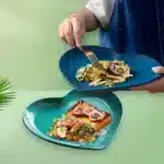 Creative Heart Ceramic Dinner Cooking Dishes Home Barbecue Salad Plate Oven Dessert Cake Plate Hotel Restaurant Tableware