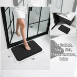 40*60CM Memory Foam Bath Mat, Quick Dry Super Soft Absorbent Bathroom Rug Non Slip, for Floor & Tub - Image 6