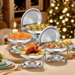 4 Pack 5QT Chafing Dishes for Buffet Stainless Steel Chafing Dish buffet Set Food Warmers For Parties, Wedding, Camping, Banquet - Image 10