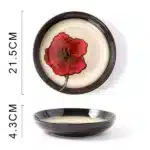 Chinese-style ceramic deep plate household salad plate disc personality plate creative old-fashioned hand-painted tableware