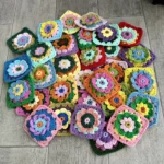 Colorful Handmade crochet table place mat pad cloth cup doily Coffee coaster Christmas flower placemat wedding kitchen 9.5CM