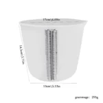 Flexible silicone measuring cup with printed scale for epoxy resin and candle making