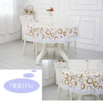PVC Hotel Waterproof and Oil Proof Large Round Tablecloth Hotel Plastic Round Table Cloth Wash Free and Scald Proof Table