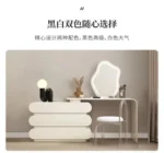 6-Drawer Wooden Dresser with Mirror and Jewelry Box - Modern Vanity Table for Bedroom – styled in a modern Living setting