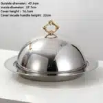 Big Dinner Dessert Plate with Lid Salad Plate Dinnerware seafood lobster Serving Dish Round Plate with Dome Cover Steak tray