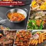 Tri-Ply Stainless Steel Wok Pan 12.6 Inch Stir-Frying Pan Induction Cooking Pan Dishwasher and Oven Safe with Auxiliary