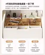 Compact LED Makeup Vanity Desk with Stool and Mirror – close-up detail