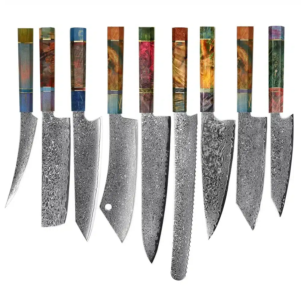 AMBER Kitchen Knife Set VG10 Damascus Steel Chef Knife Kitchen Accessories Professional Chef knives AMBER Kitchen Knife Set VG10 Damascus Steel Chef Knife Kitchen Accessories Professional Chef knives Cooking Tools Wood Handle