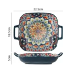 Retro Ceramic Dinner Plates Set Bohemia Style Food Plate Household Tableware Set Breakfast Plates Salad Soup Bowls Dinnerware - Image 13